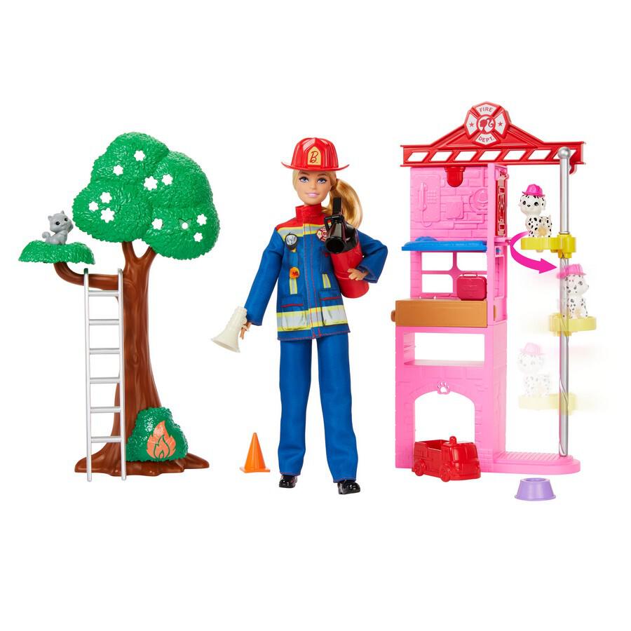 باربي العاب وعروسة رجل الاطفاء دمية مع اكسسوارات Barbie