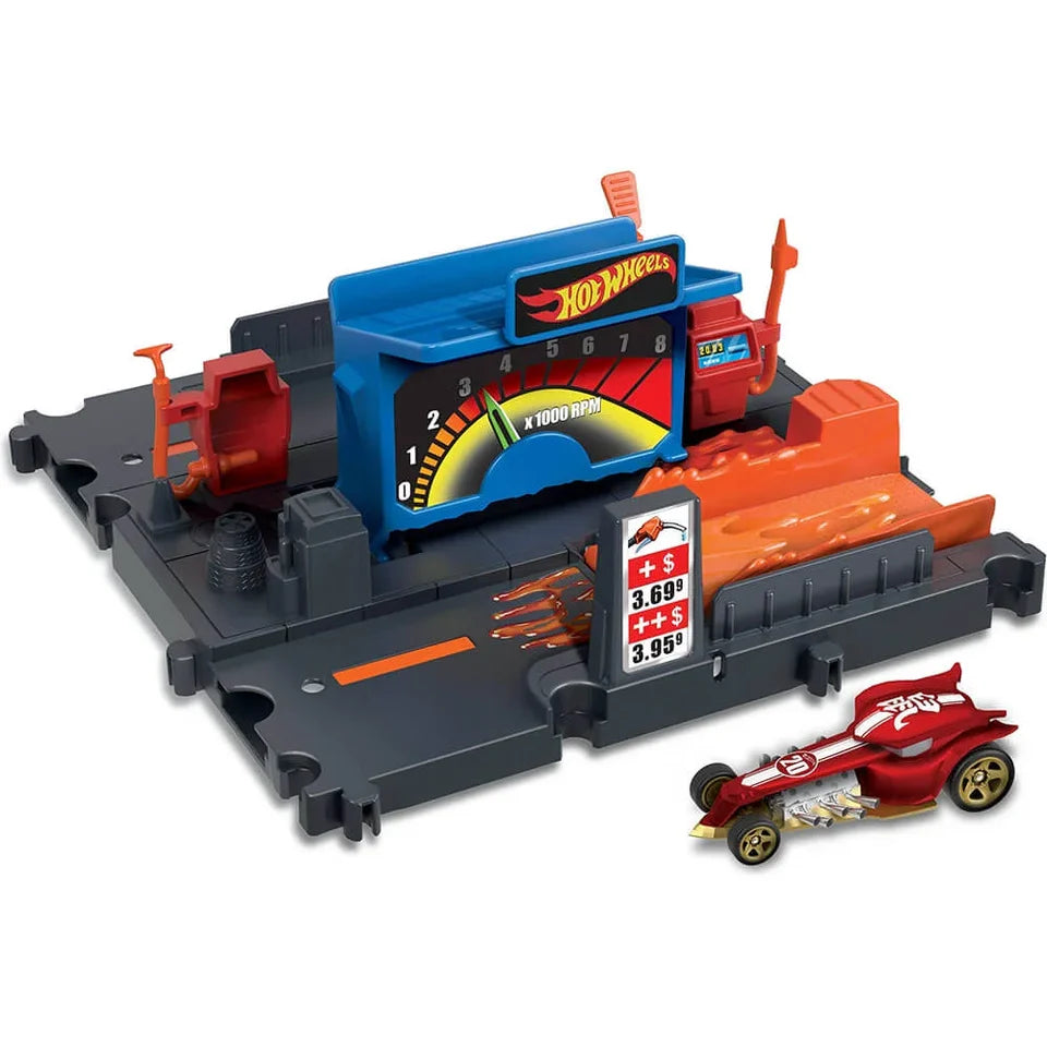 هوت ويلز محطة وقود المدينة مركبات مع مسار HotWheels