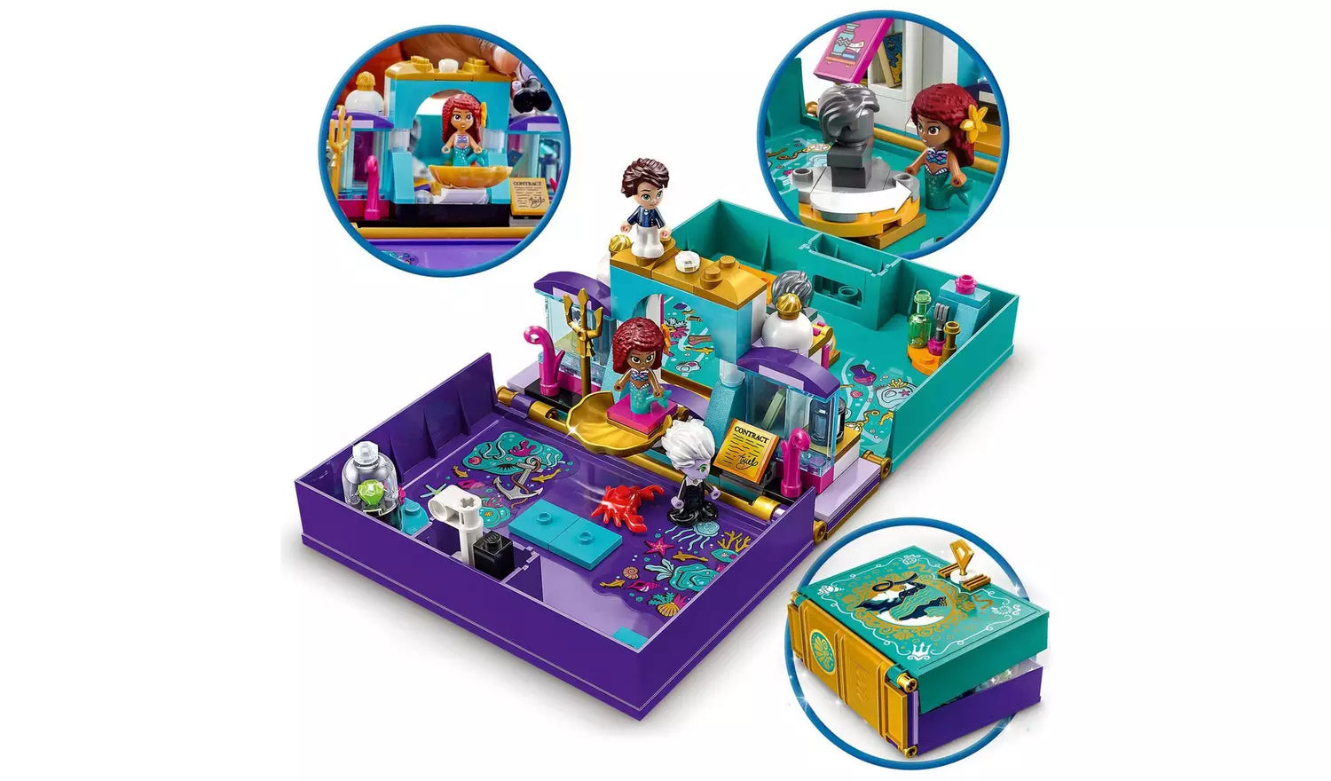 ليجو ديزني كتاب ذا ليتل ميرميد ستوري مكعبات التركيب LEGO