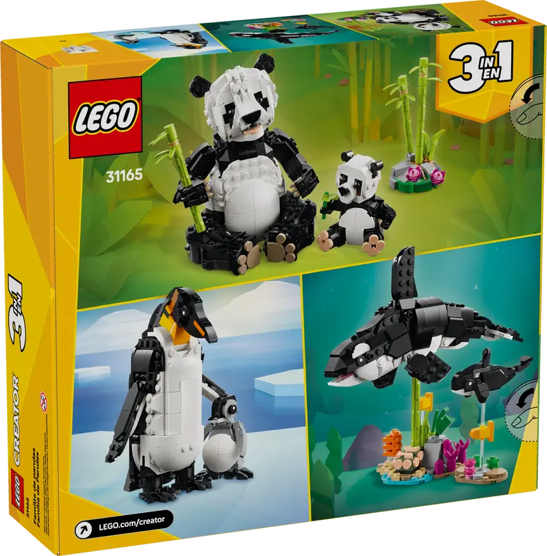 ليجو 31165 كريتور الحيوانات البرية عائلة الباندا مكعبات التركيب LEGO