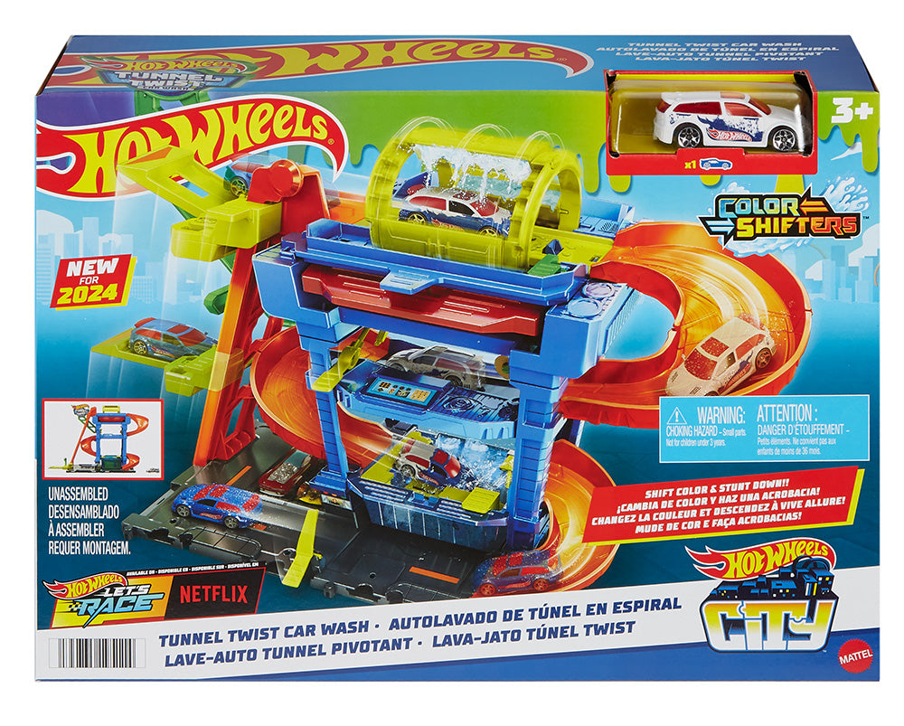 هوت ويلز لعب غسيل السيارات مركبات مع مسار HotWheels