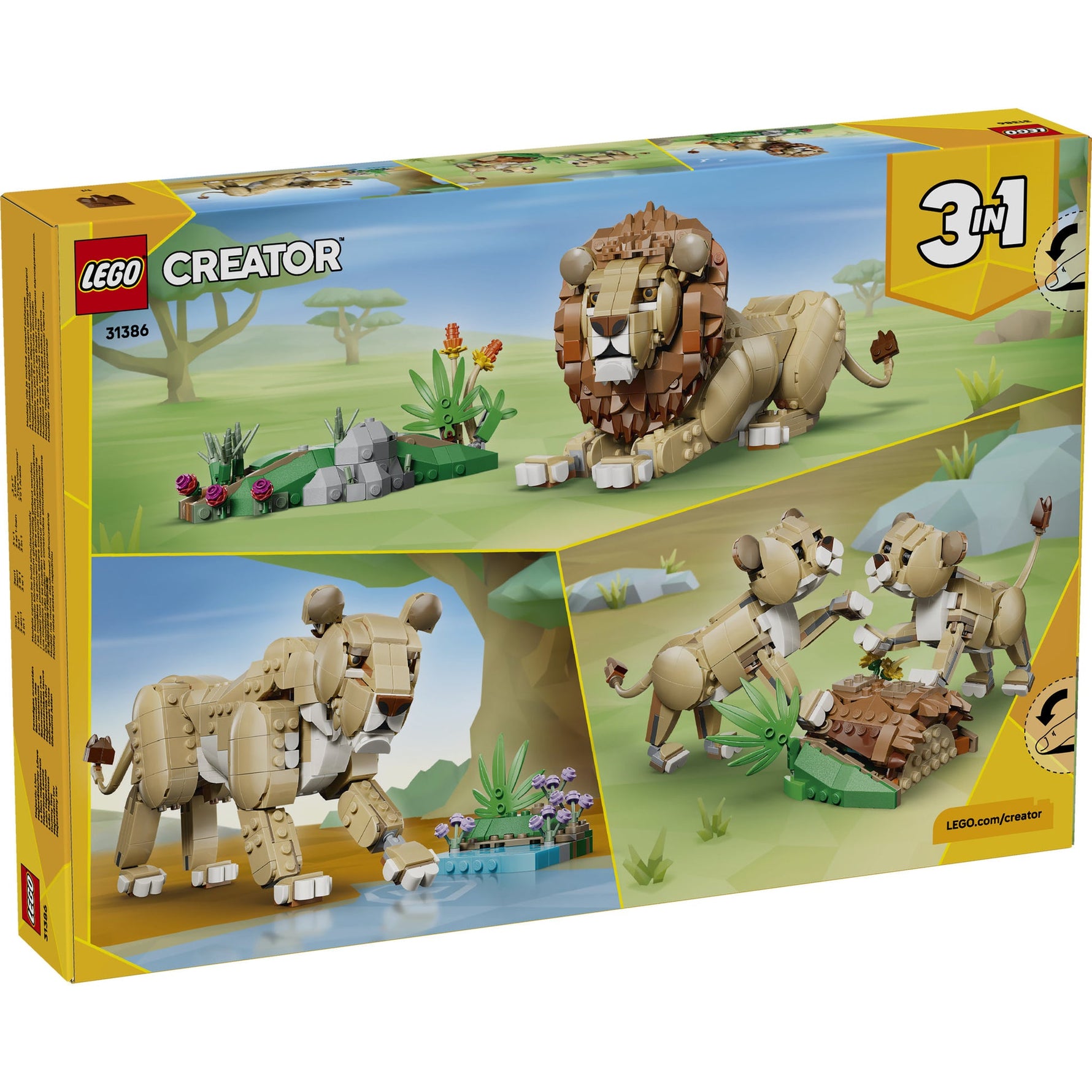 لي[و كريتور 3 في 1 الحيوانات البرية 31386 مكعبات التركيب LEGO