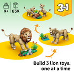 لي[و كريتور 3 في 1 الحيوانات البرية 31386 مكعبات التركيب LEGO