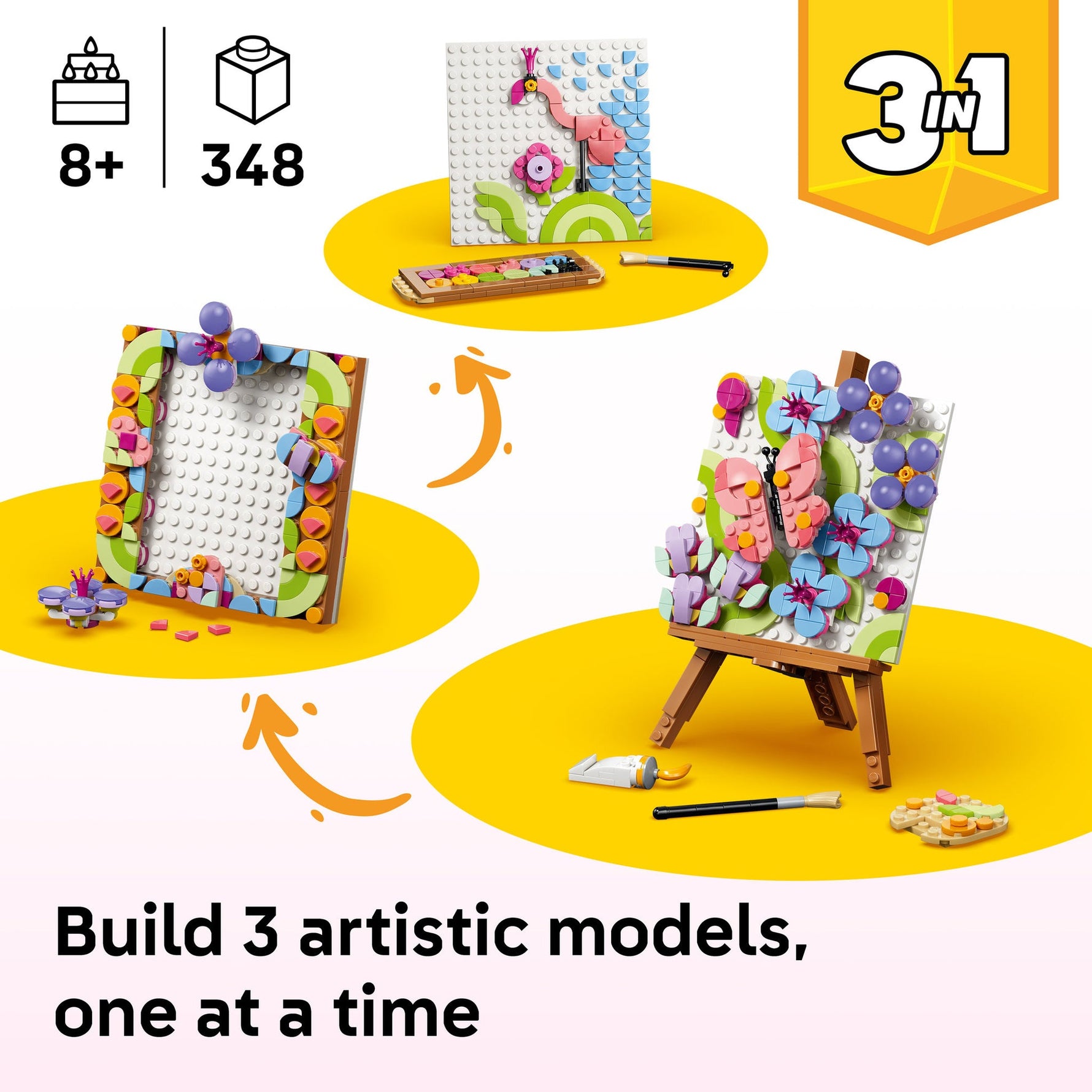 ليجو كريتور 3 في 1 لوحة ديكور فنية 31390 مكعبات التركيب LEGO