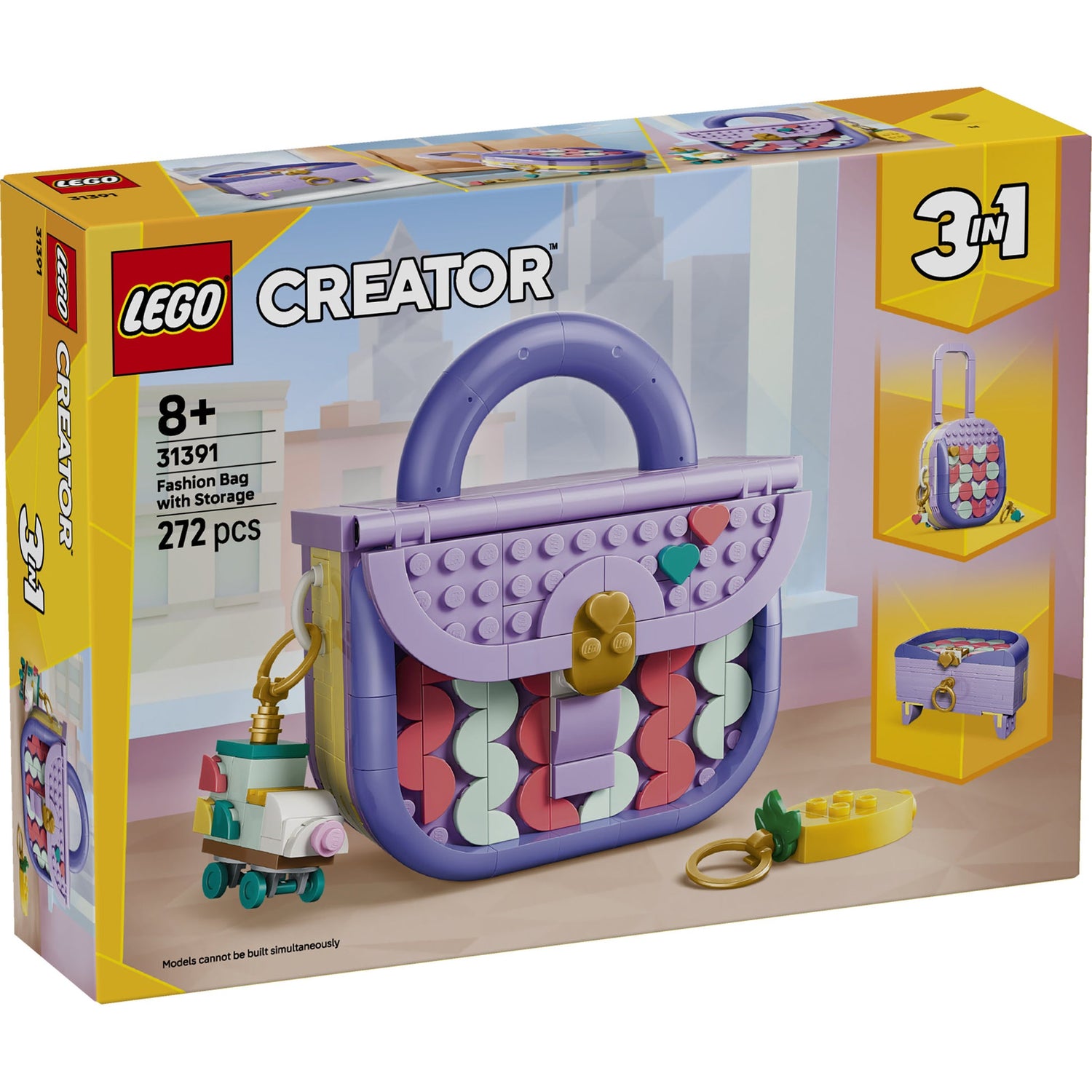 ليجو كريتور 3 في 1 حقيبة مع مساحة تخزين 31391 مكعبات التركيب LEGO