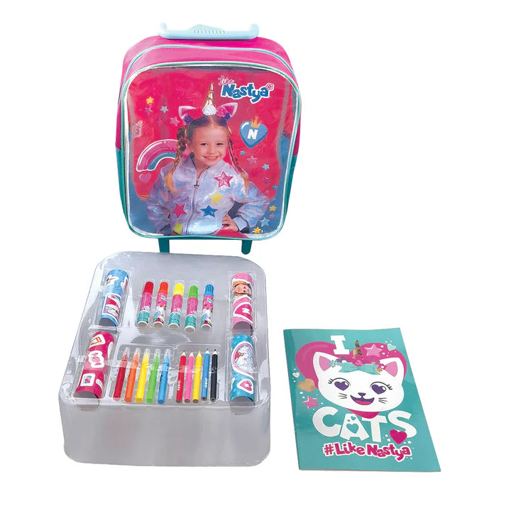 لايك ناستيا حقيبة الالوان و النشاطات المتنقلة رسم و تلوين Like Nastya