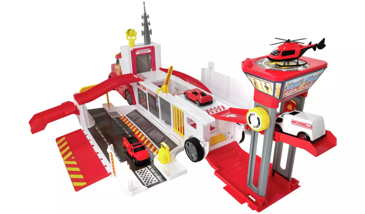 تيمسترز لعبة شاحنة إطفاء مع 5 سيارات المركبات المتنوعه Teamsterz