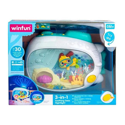 وين فن مصباح ليلي مهدئ 3 في 1 مواليد تفاعلي WinFun