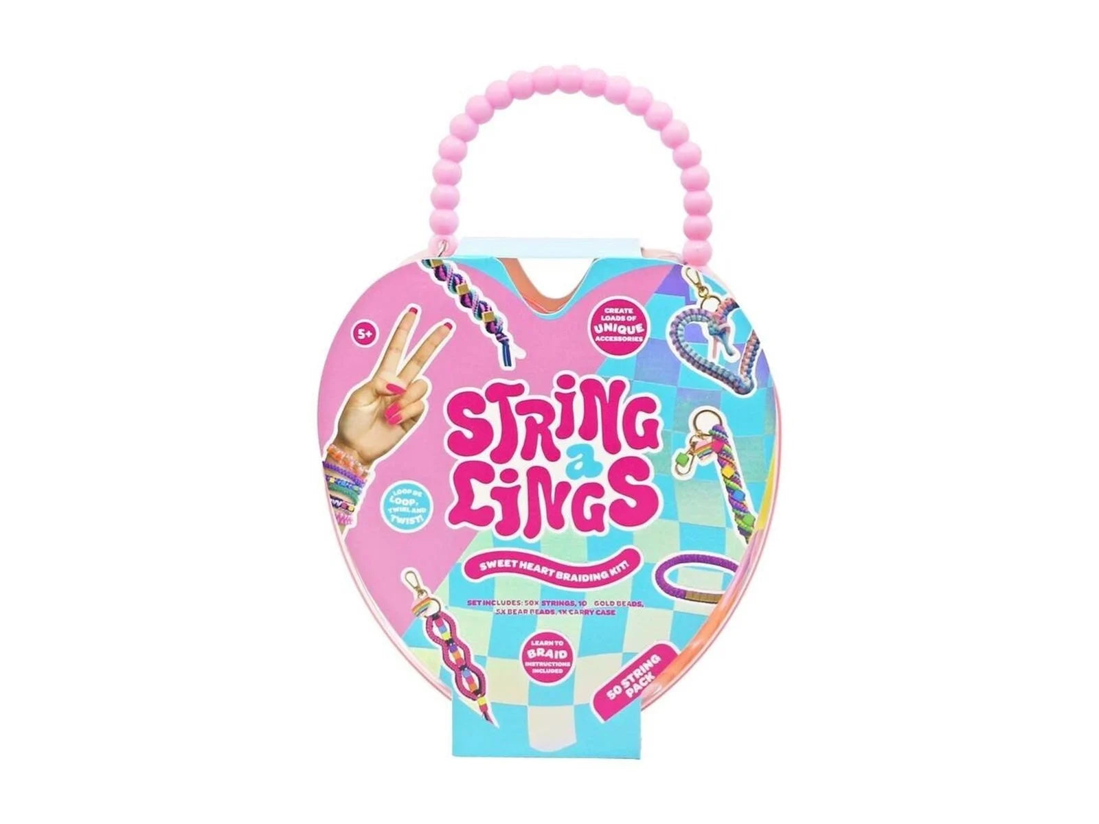 سترينجالينغز مجموعة أوتار 50 قطعة الخرز والاكسسوارات Stringalings