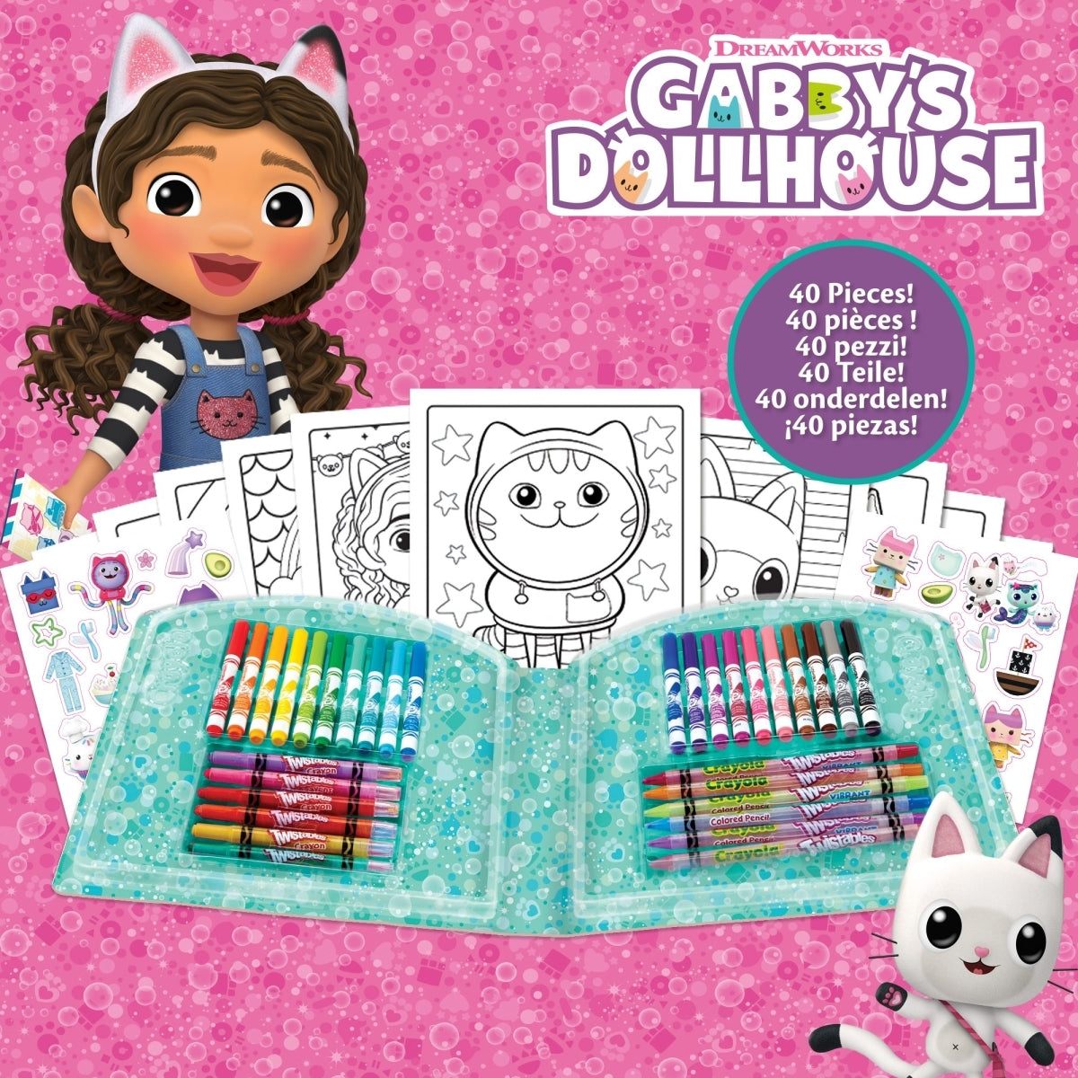 كرايولا مجموعة الأدوات الإبداعية غابي 50 قطعة رسم و تلوين Crayola