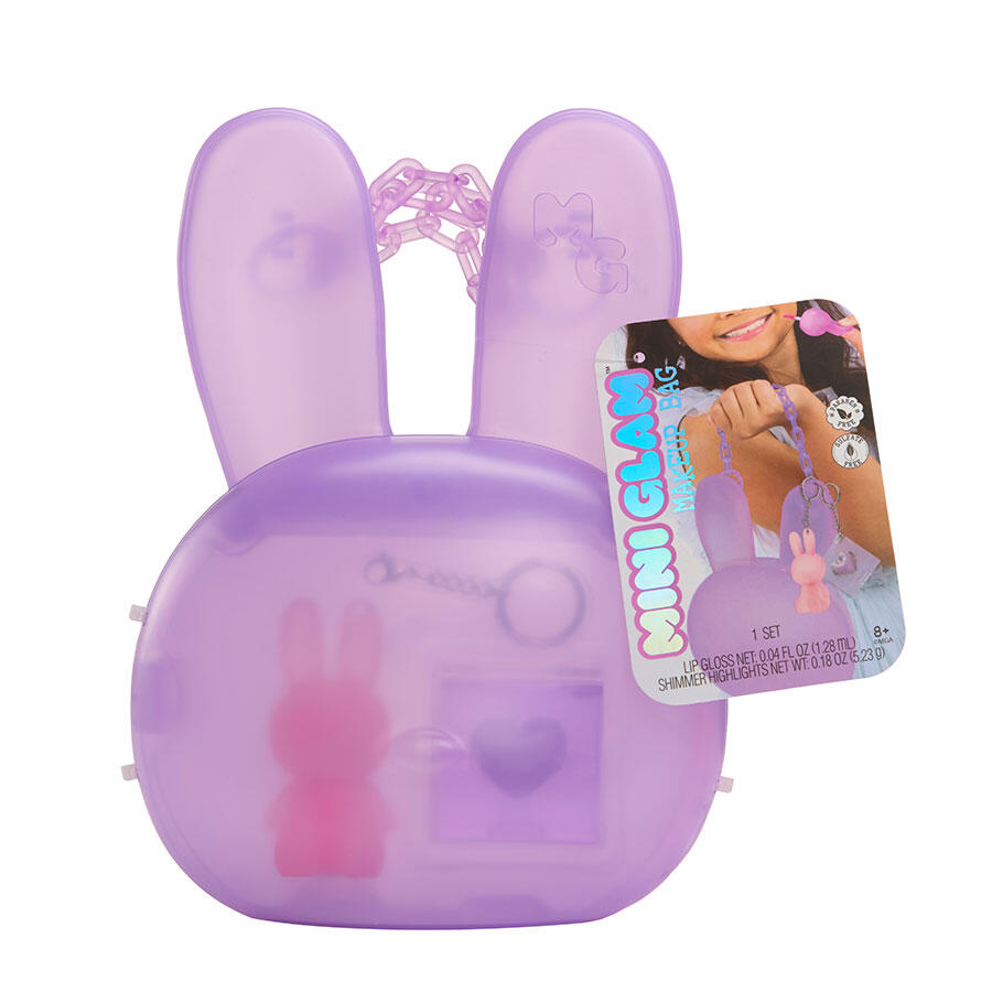 ميني جلام حقيبة يد مع مستحضرات تجميل لون بنفسجي المكياج والتجميل Mini Glam