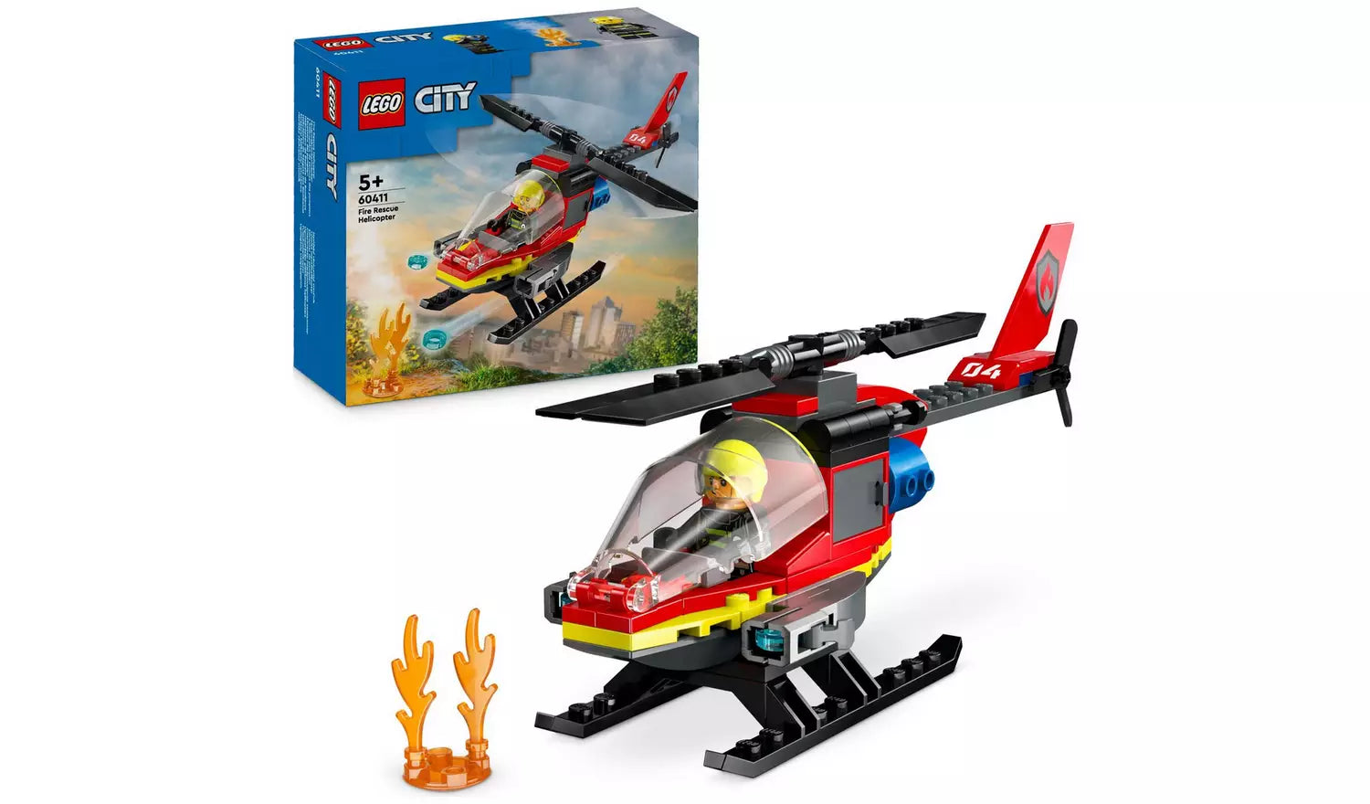 ليجو مكعبات بناء هليكوبتر الإطفاء مكعبات التركيب LEGO