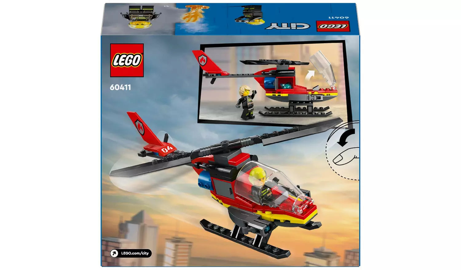 ليجو مكعبات بناء هليكوبتر الإطفاء مكعبات التركيب LEGO