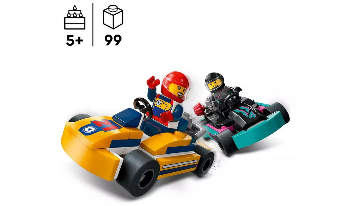 ليجو مكعبات مركبات الكارت وسائقي السباق مكعبات التركيب LEGO