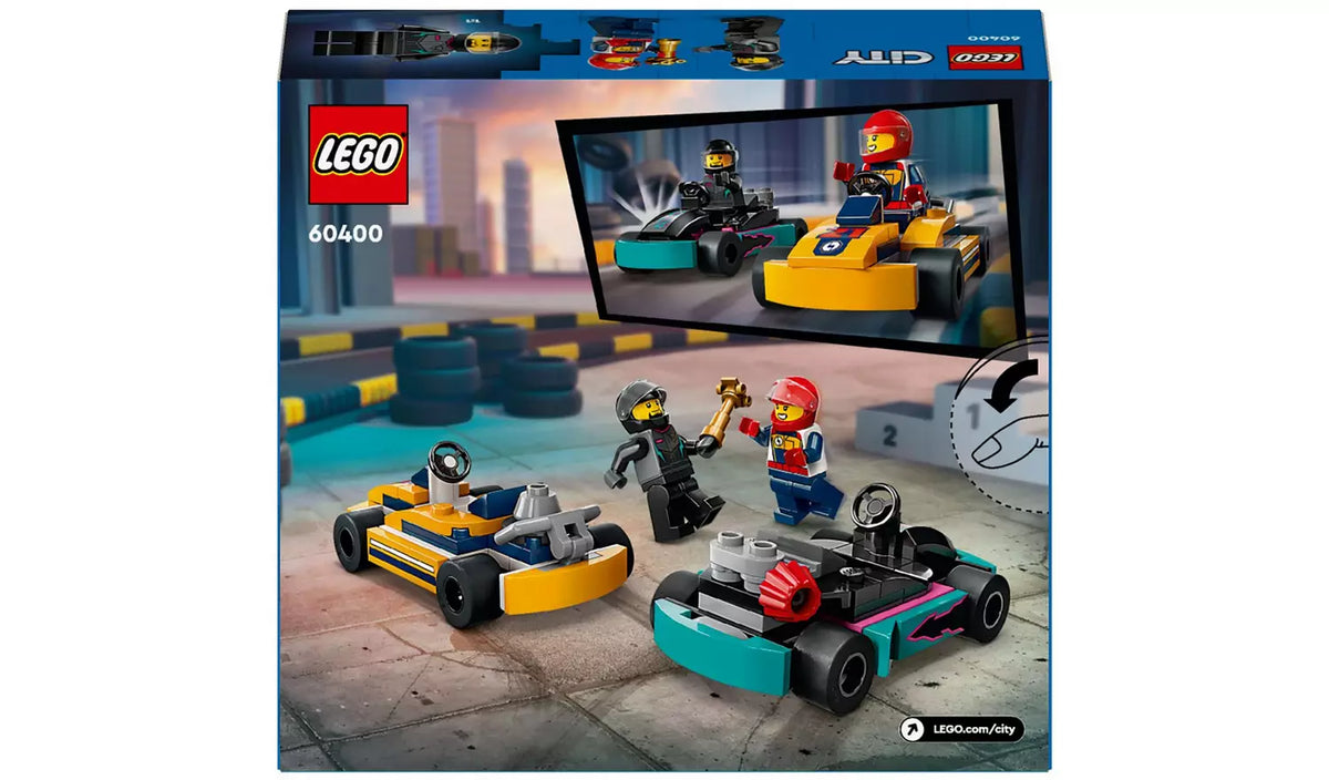 ليجو مكعبات مركبات الكارت وسائقي السباق مكعبات التركيب LEGO