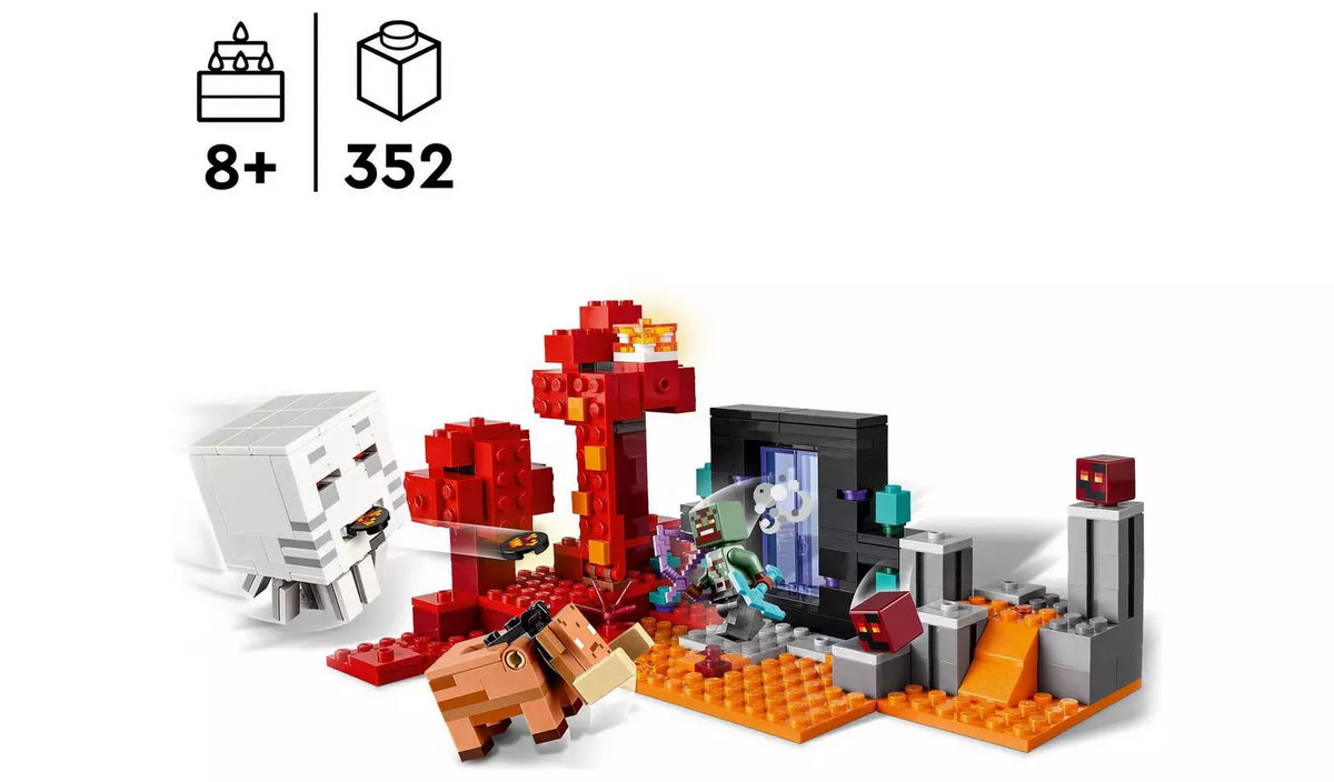 ليجو 21255 ماين كرافت كمين البوابة السفلى مكعبات التركيب LEGO
