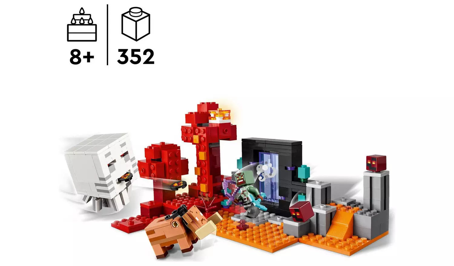 ليجو 21255 ماين كرافت كمين البوابة السفلى مكعبات التركيب LEGO