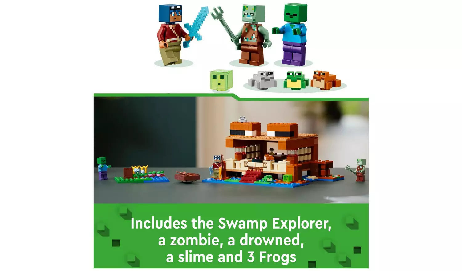 ليجو 21256 ماين كرافت بيت الضفدع مكعبات التركيب LEGO