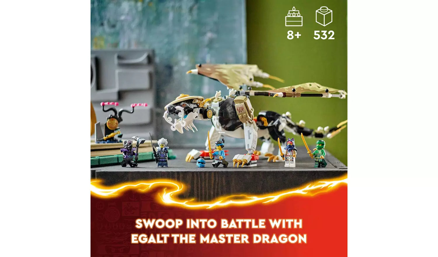 ليجو نينجاغو مكعبات بناء إيجالت بطل التنين مكعبات التركيب LEGO