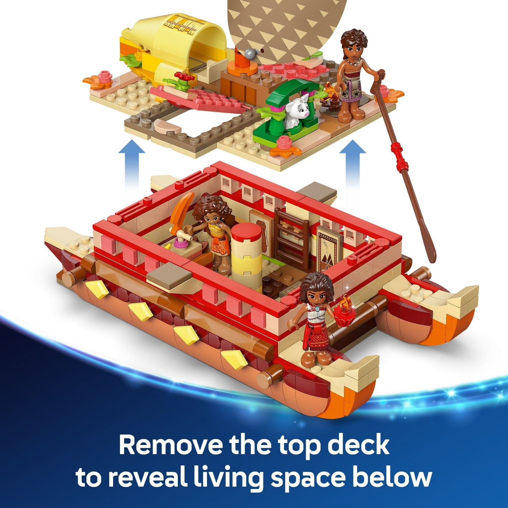 ليجو 43270 ديزني قارب مغامرات موانا مكعبات التركيب LEGO