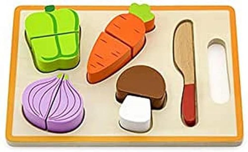 فيجا لعبة تقطيع الخضروات الخشبية 6 قطع ألعاب المطابخ VIGA