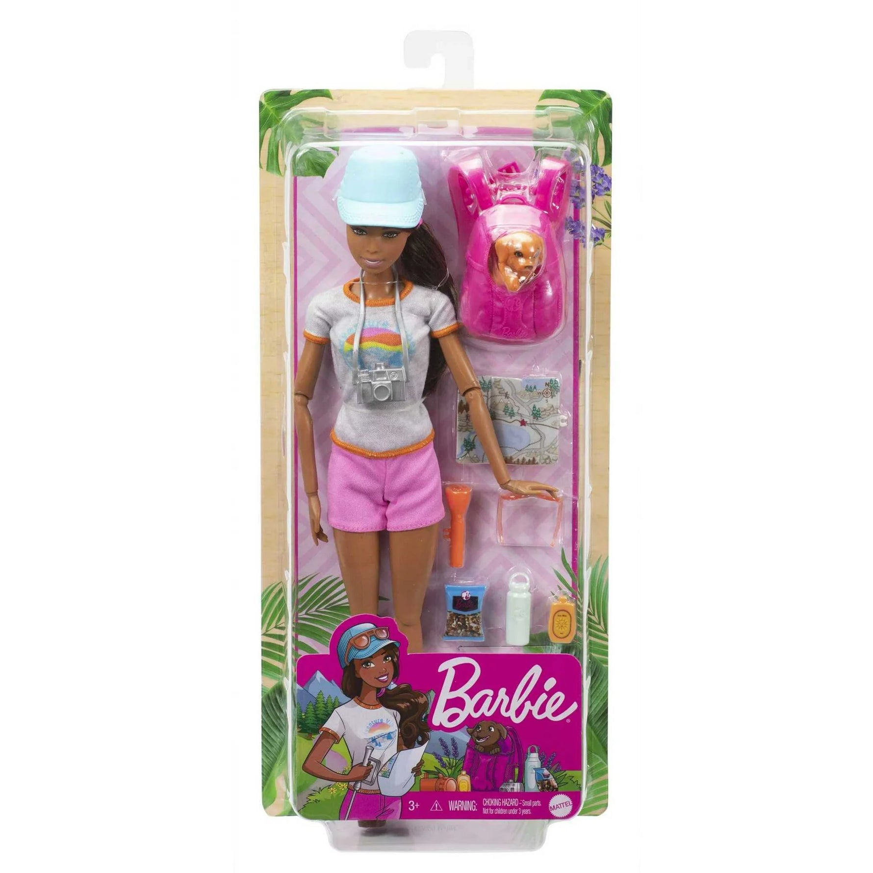 باربي دمية سمراء مع جرو دمية مع اكسسوارات Barbie