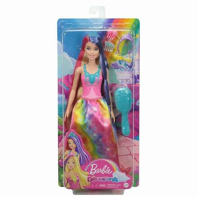 باربي دمية دريمتوبيا مع شعر طويل اشكال متنوعه دمية مع اكسسوارات Barbie