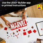 ليجو 76313 مارفل مجسم شعار مارفل مكعبات التركيب LEGO