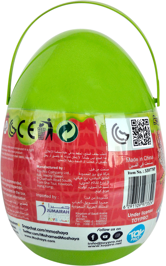 عائله مشيع لعبة بيضة مفاجأة السلايم العملاعقة سلايم The Moshaya Family