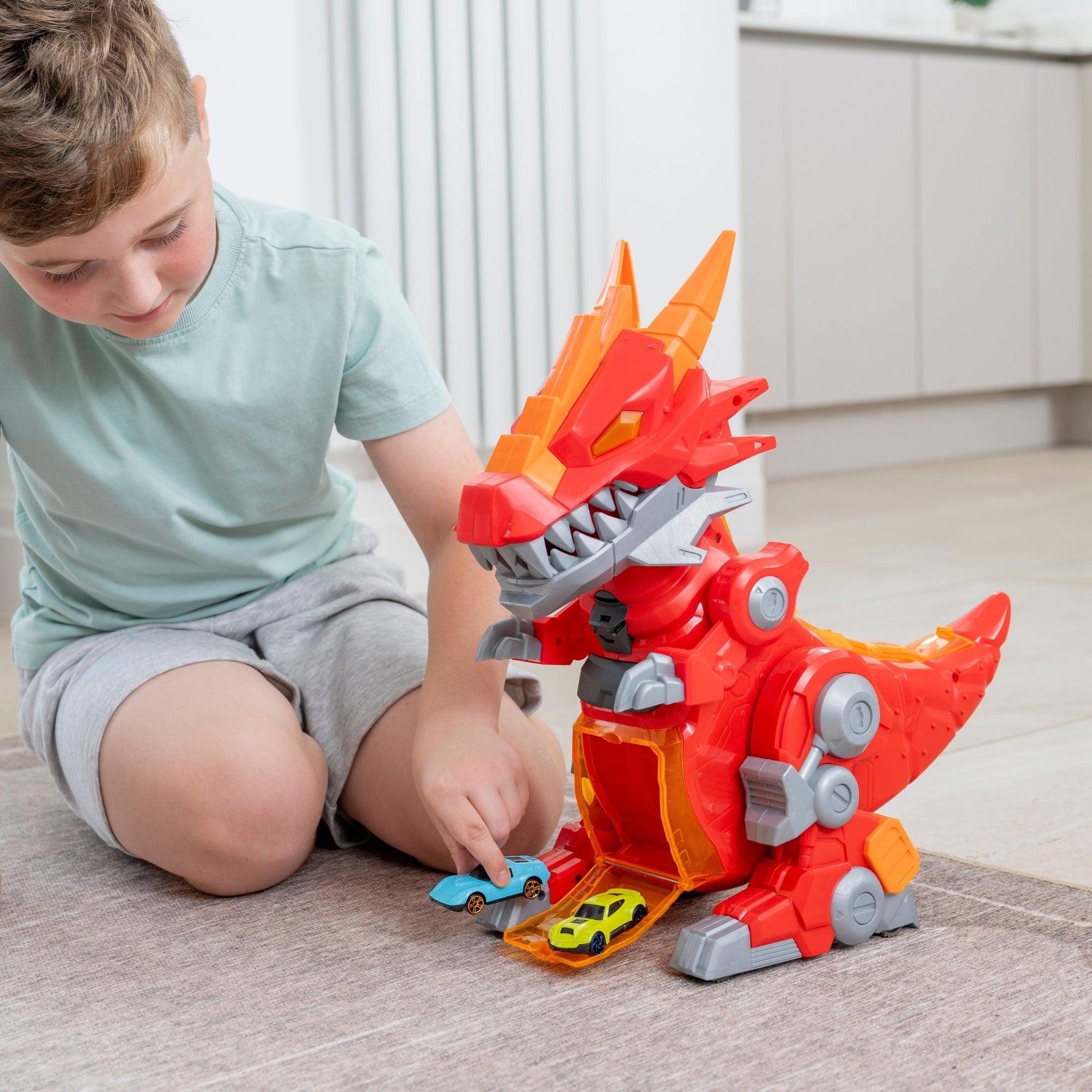 تيمسترز التنين العملاق مركبات مع مسار Teamsterz