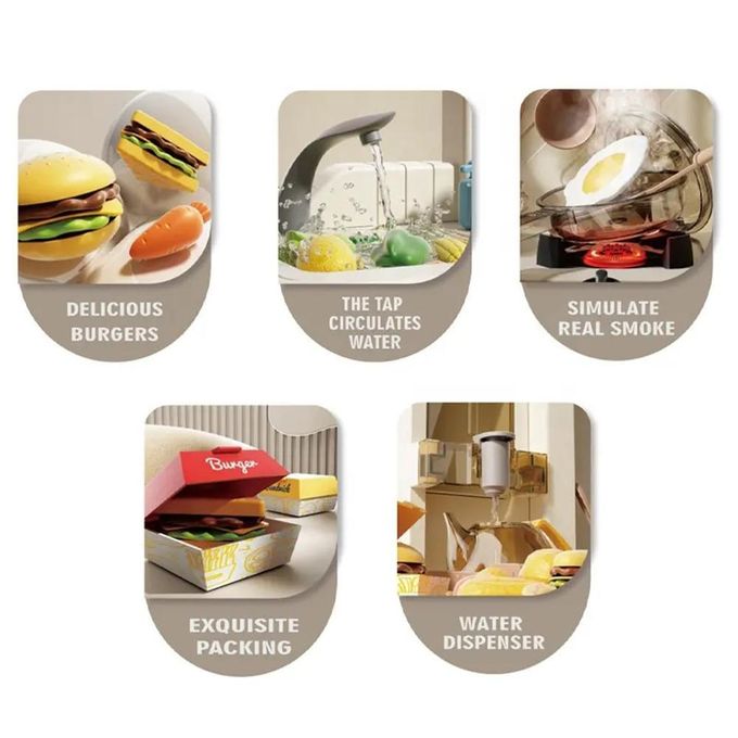 طقم مطبخ 94 قطعة مع بخار ألعاب المطابخ LOCAL