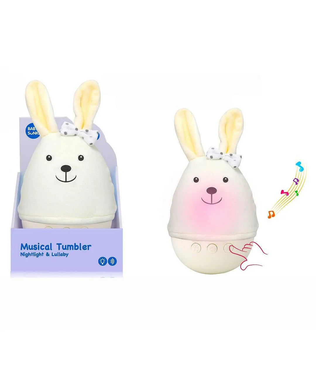 بيبي سانكي دمية الارنب الموسيقية 15 سم الالعاب القطنية Baby Sunki