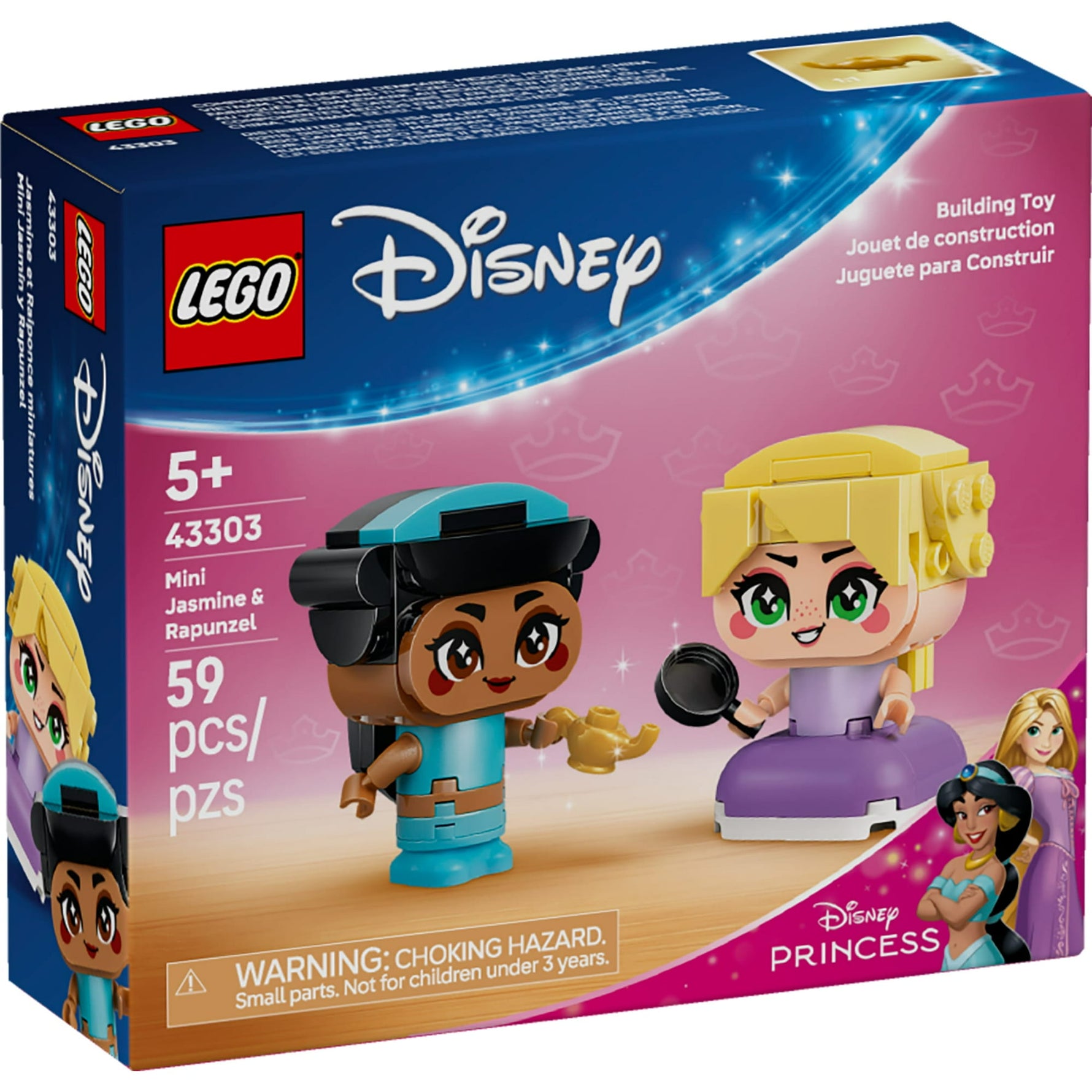 ليجو 43303 ديزني رابونزيل الصغيرة و ياسمين مكعبات التركيب LEGO