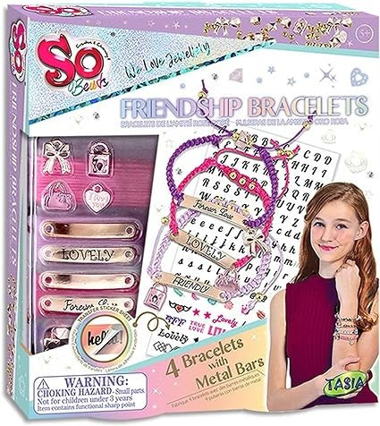 تاسيا اساور الصداقة بلون ذهبي وردي الخرز والاكسسوارات TASIA