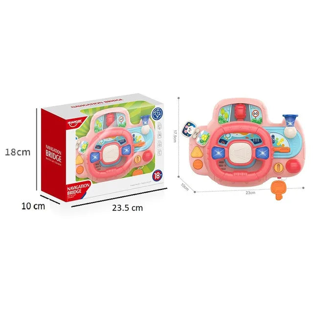 هوانجر عجلة قيادة موسيقية ذكية وردي مواليد تفاعلي HUANGER