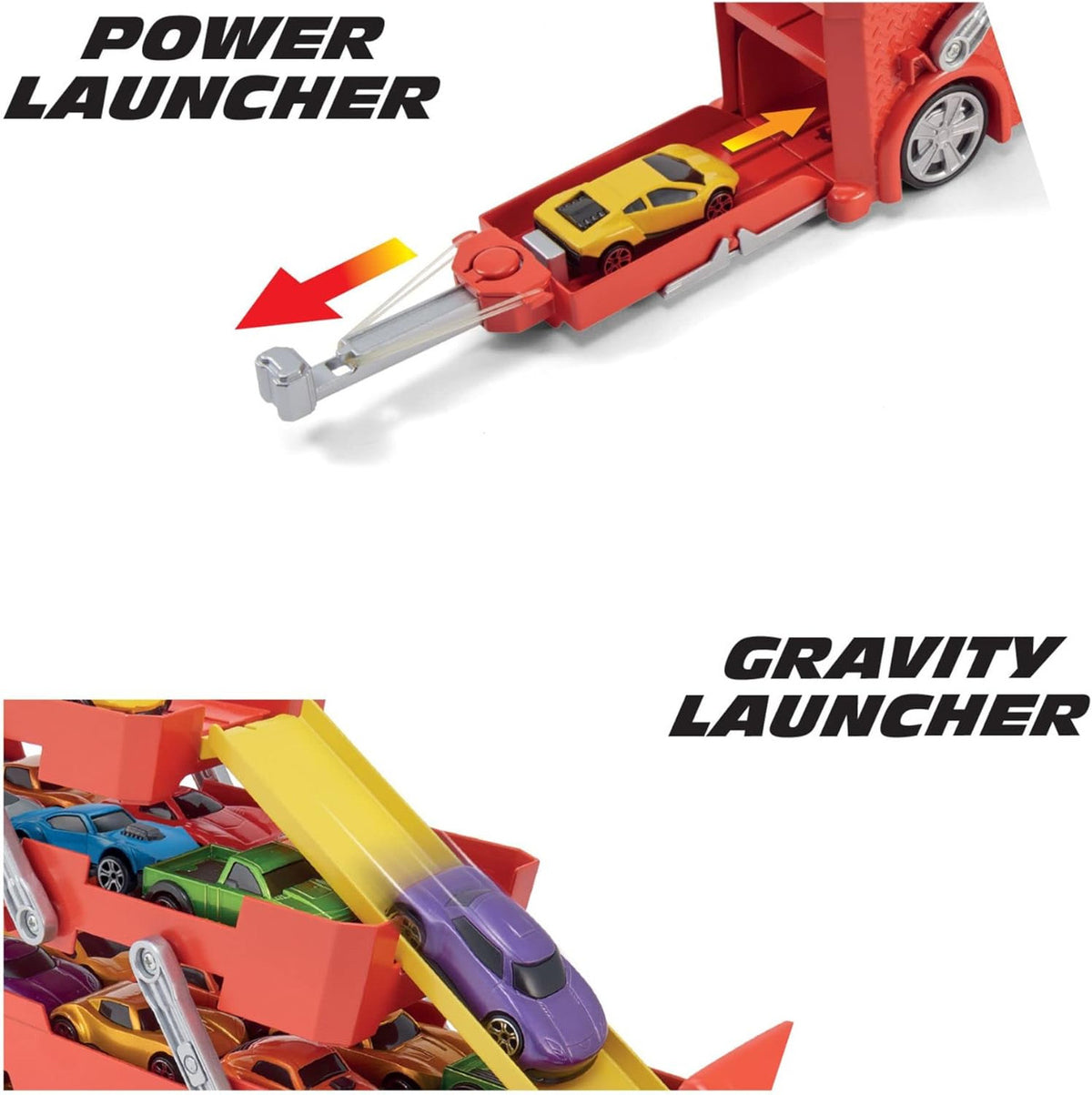 تيمسترز لعبة ناقلة إطلاق السيارات مع 5 سيارات ناقلة سيارات Teamsterz