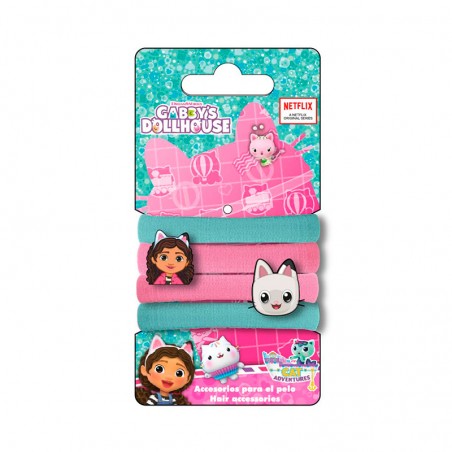 غابي دول هاوس ربطة شعر 4 قطع الخرز والاكسسوارات Gabby Dollhouse