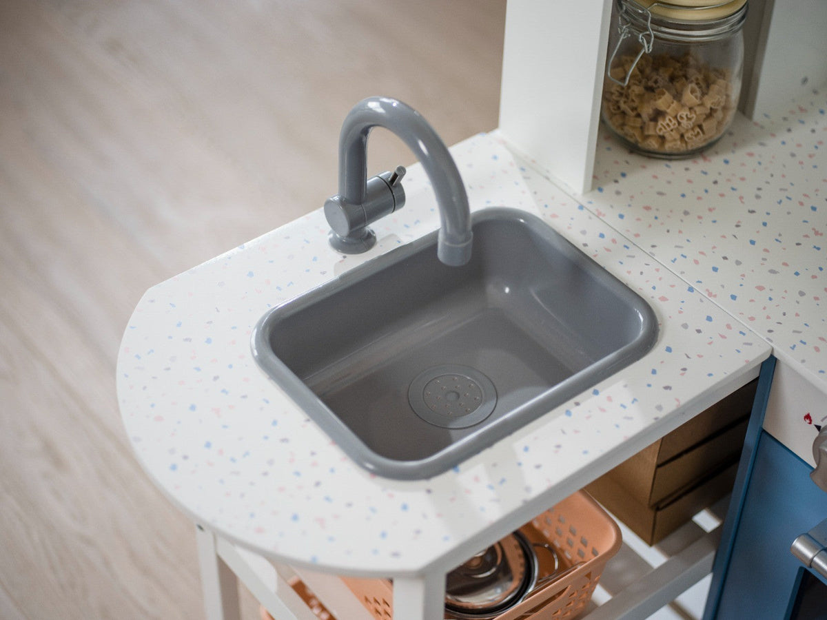 بلام مطبخ زاوية خشبي مع ثلاجة ألعاب المطابخ Plum