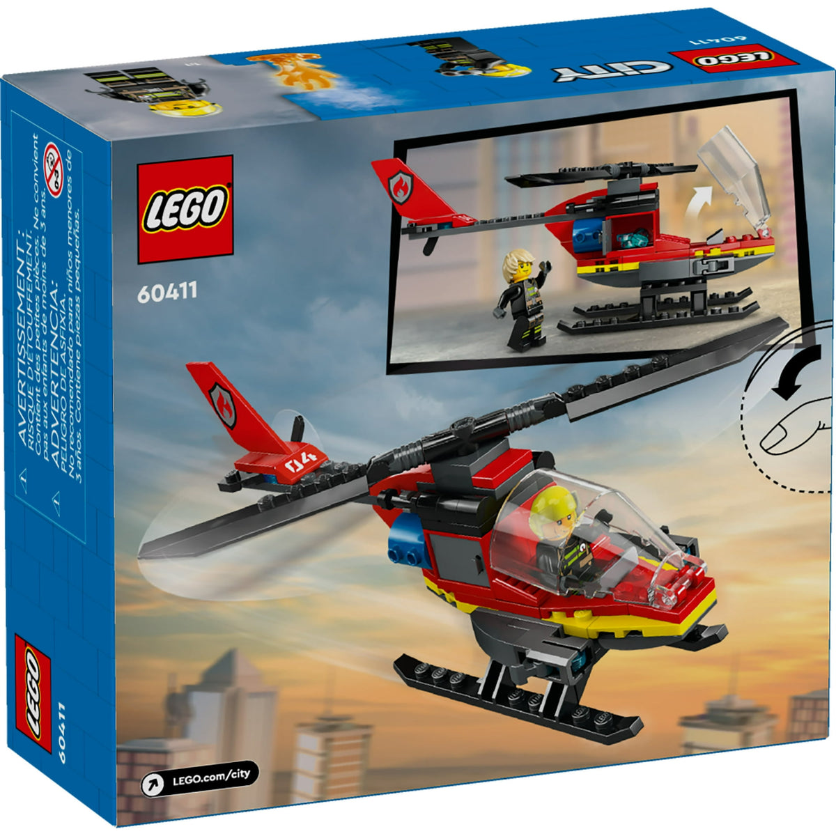 ليجو 60411 سيتي مروحية الإنقاذ مكعبات التركيب LEGO