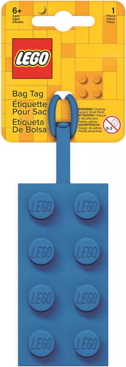 ليجو تعليقة علامة الأمتعة الزرقاء مكعبات التركيب LEGO