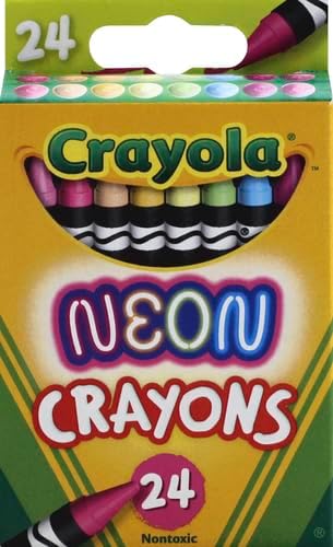 كرايولا ألوان شمع نيون 24 قلم رسم و تلوين Crayola