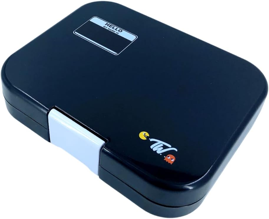 تايني ويل صندوق غذاء بنتو أسود 4 اقسام أدوات مدرسية Tiny Wheel