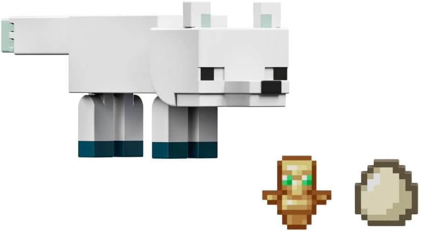 ماين كرافت مجسم الثعلب القطبي مجسمات الحيوانات Minecraft