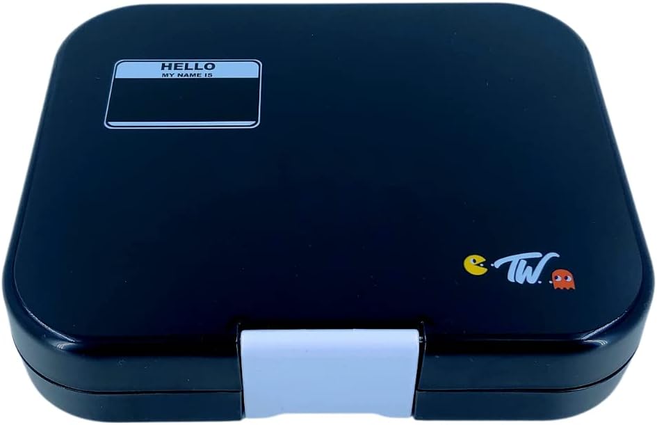 تايني ويل صندوق غذاء بنتو أسود 4 اقسام أدوات مدرسية Tiny Wheel