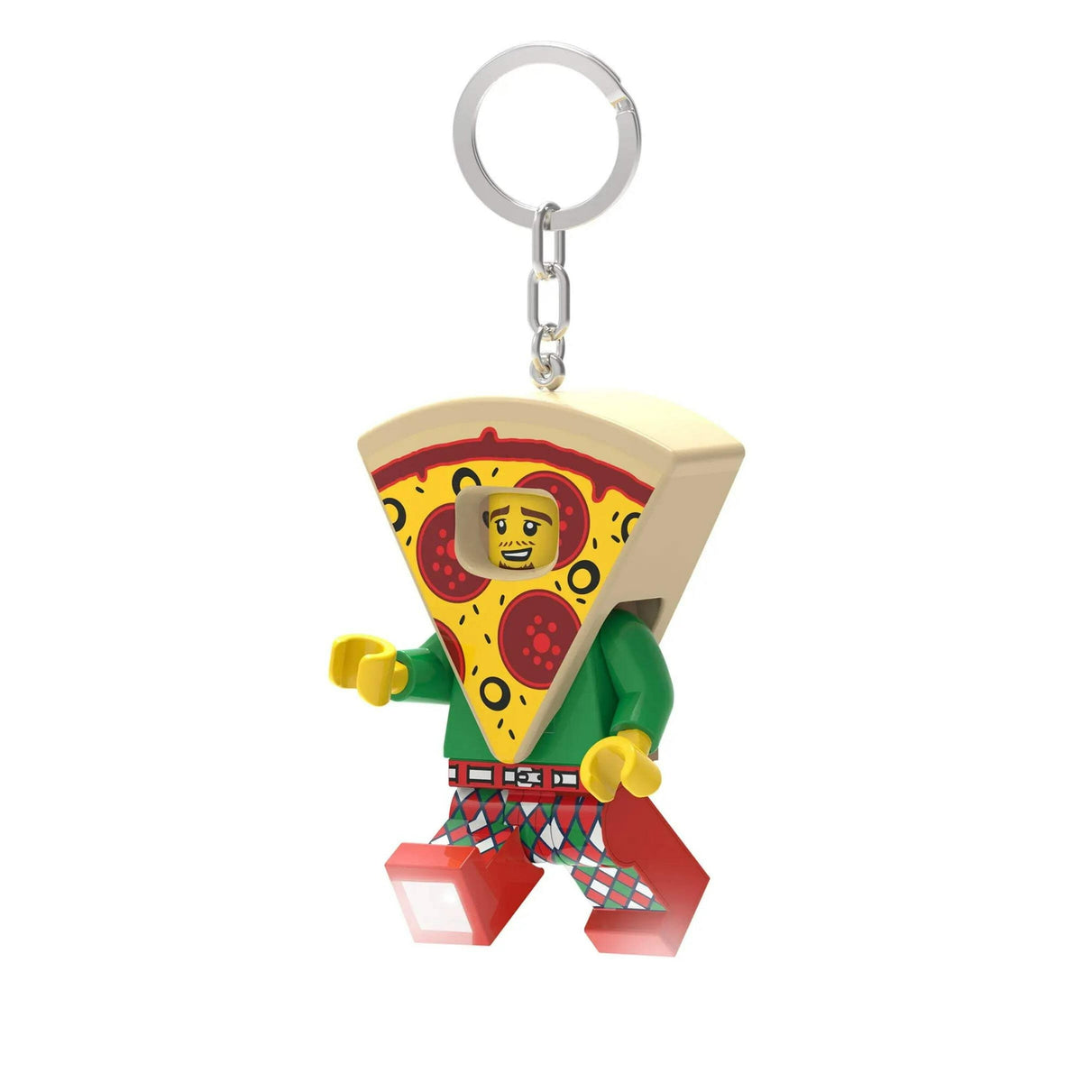 ليجو اي كيو سلسلة مفاتيح رجل توصيل البيتزا مكعبات التركيب LEGO