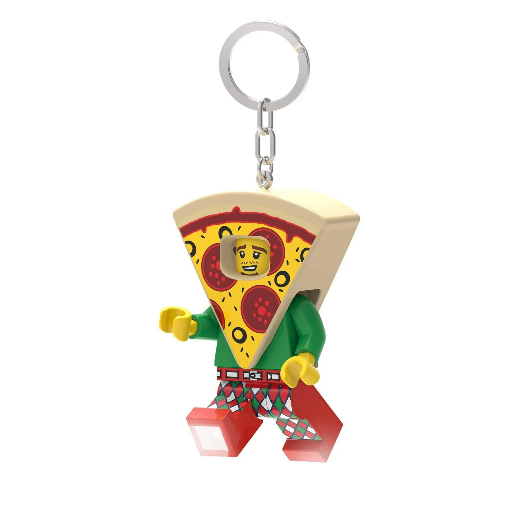 ليجو اي كيو سلسلة مفاتيح رجل توصيل البيتزا مكعبات التركيب LEGO