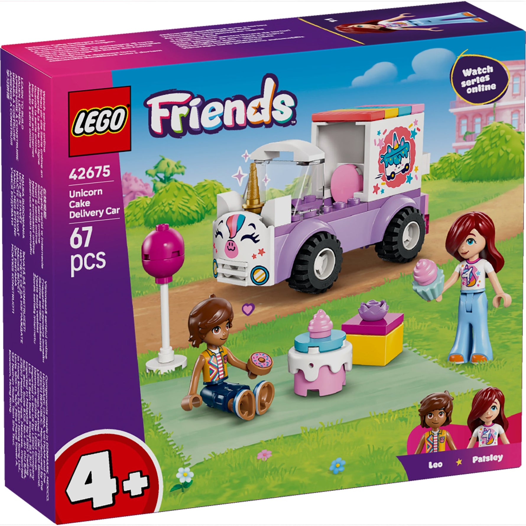 ليجو 42675 فريندز سيارة توصيل كعكة اليونيكورن مكعبات التركيب LEGO