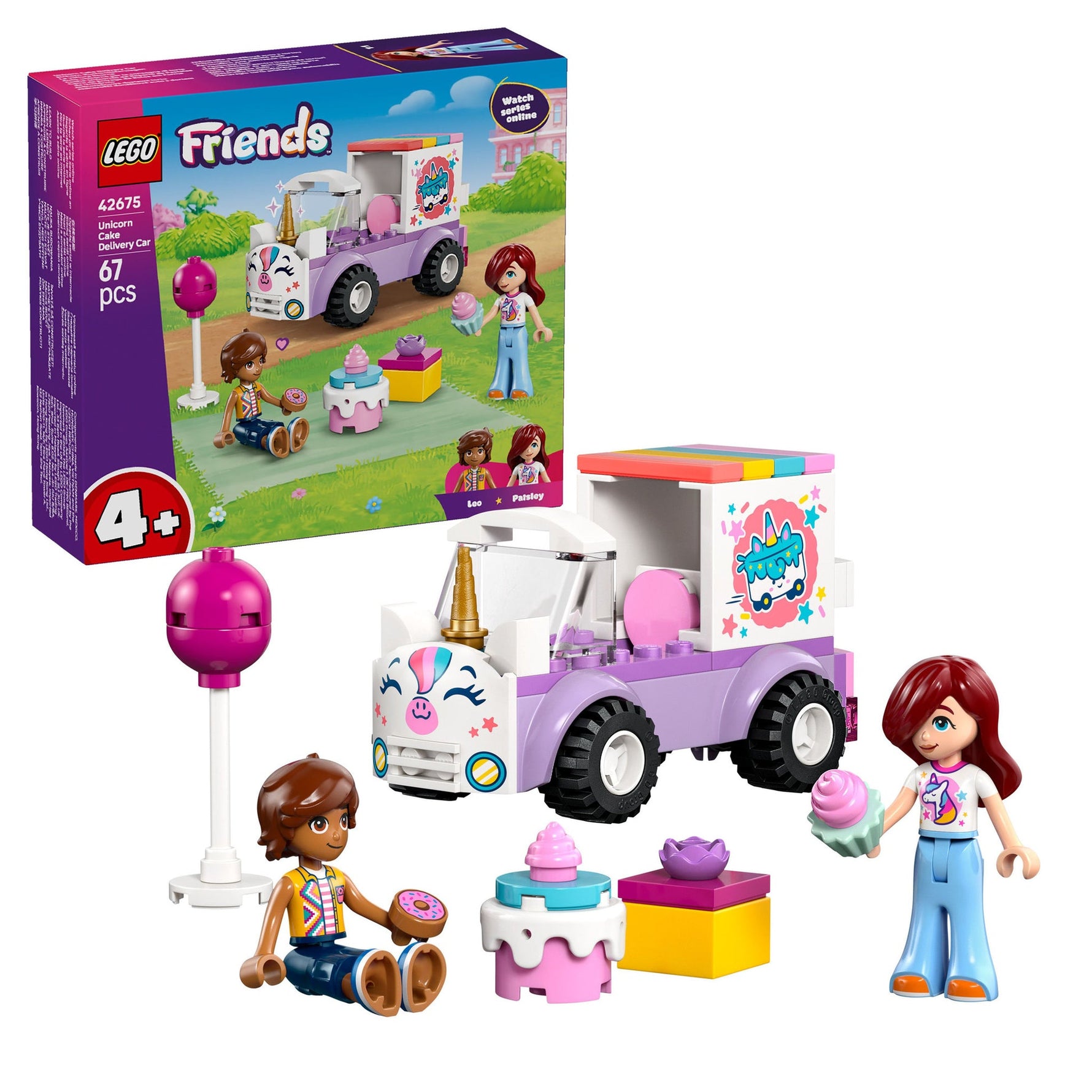 ليجو 42675 فريندز سيارة توصيل كعكة اليونيكورن مكعبات التركيب LEGO