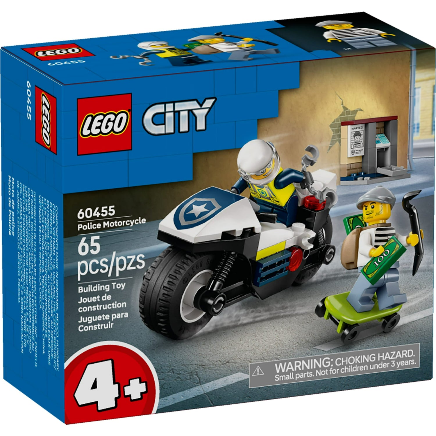 ليجو 60455 سيتي دراجة مطاردة الشرطة مكعبات التركيب LEGO