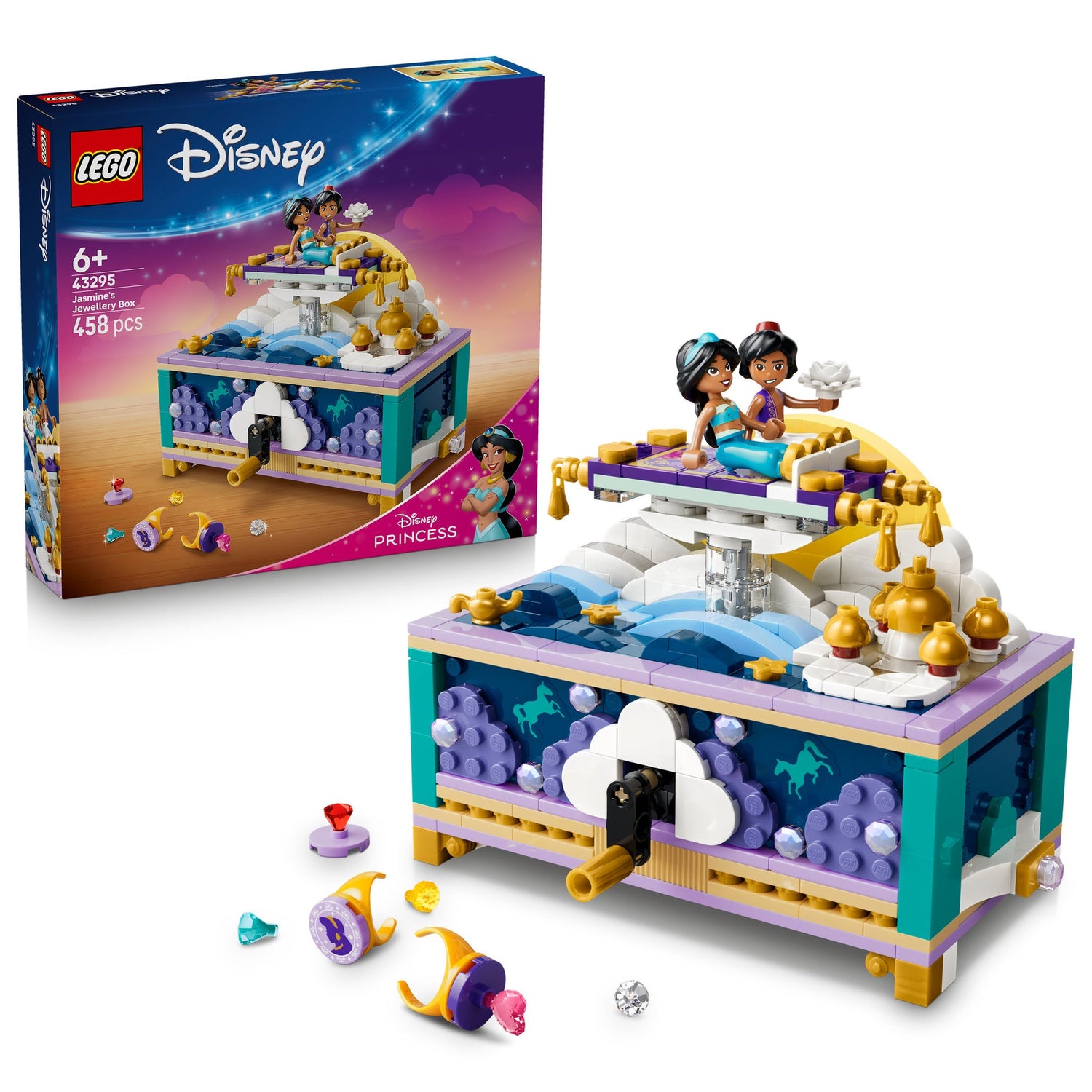 ليجو ديزني صندوق مجوهرات الأميرة ياسمين 43295 مكعبات التركيب LEGO